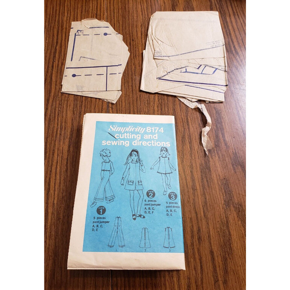 Girls jumpsuit Sewing Pattern Pant Jumper Simplicity 8174 Size 8 - Picture 5 of 5